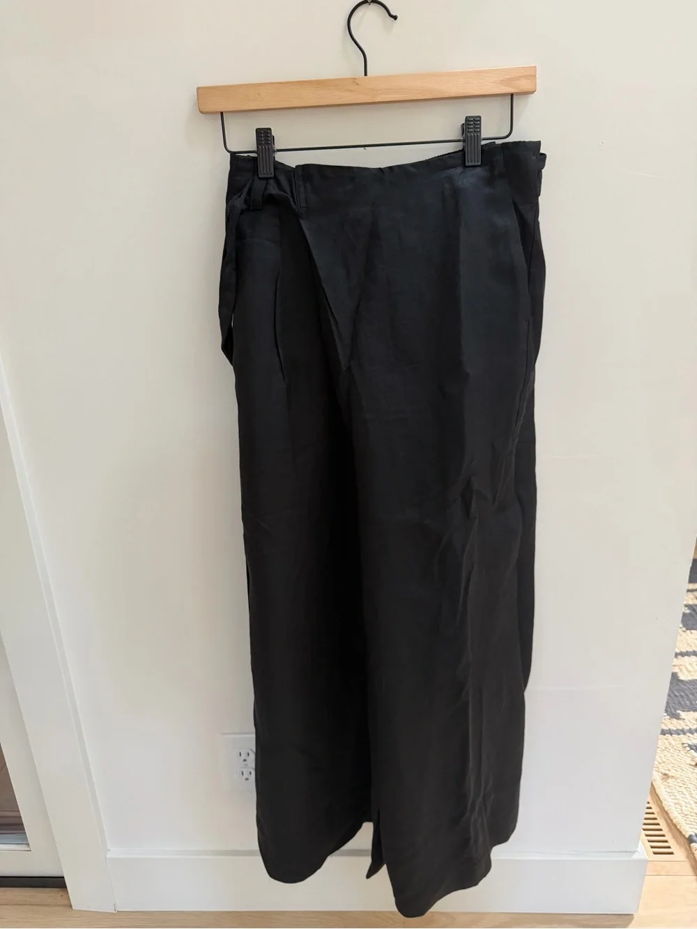 Banana Republic Black Wide-Leg Wrap Palazzo Pants NWT SIZE XSmall